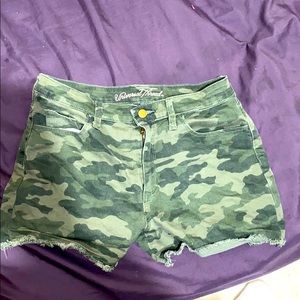 Camo Print Shorts